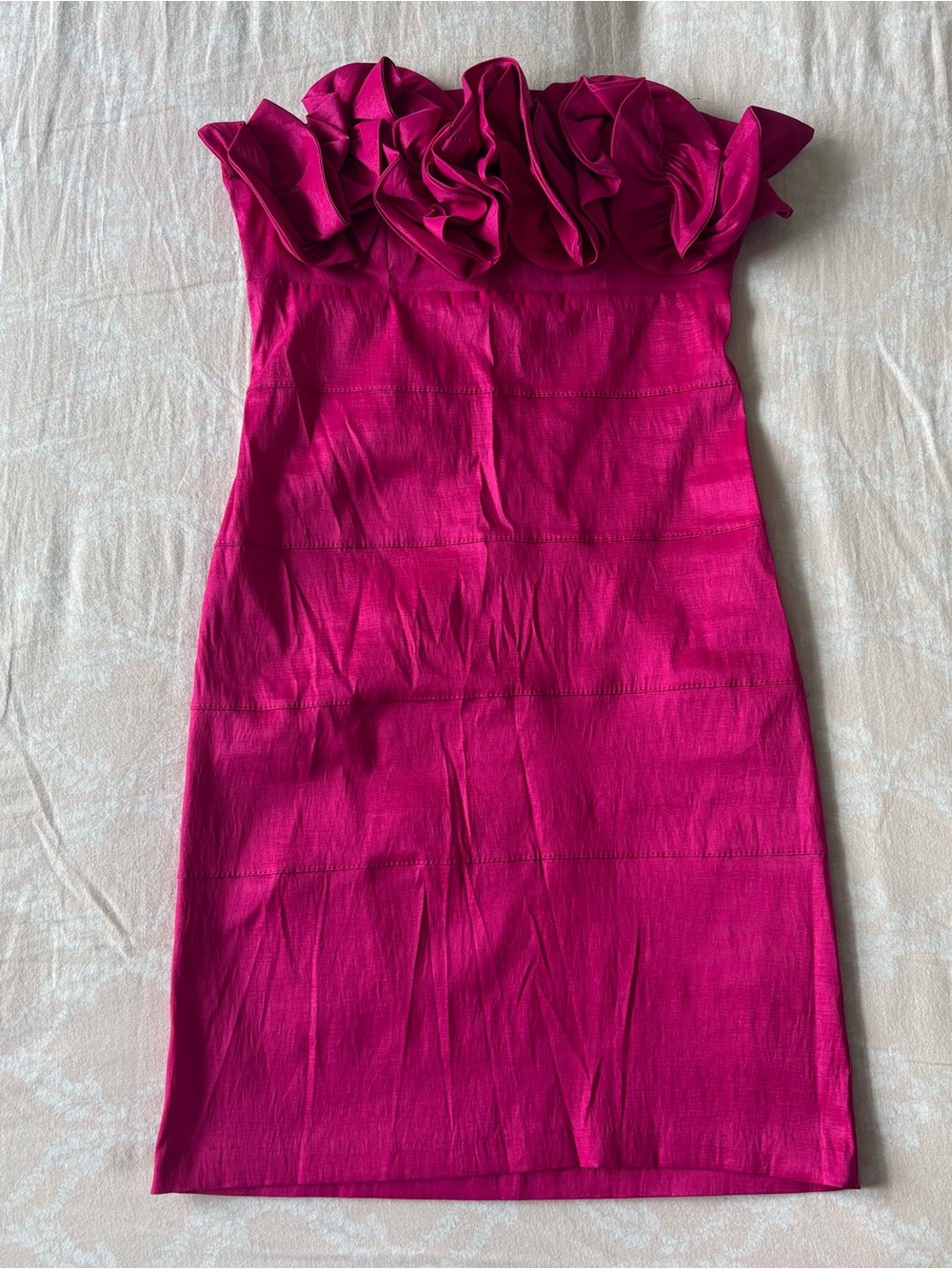 Strapless Mini Dress in Fuchsia